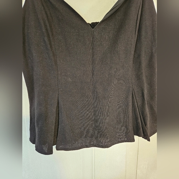 Zara Tank Top Womens Medium Smocked Blouse adjustable strap Layered black - Picture 2 of 7